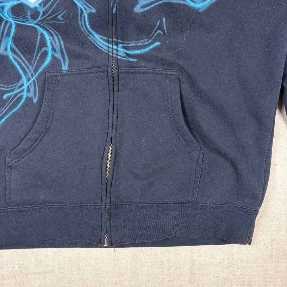 World of Warcraft Y2K Frost Resistance Blizzard Jinx Large Zip Up Hoodie - Picture 3 of 8